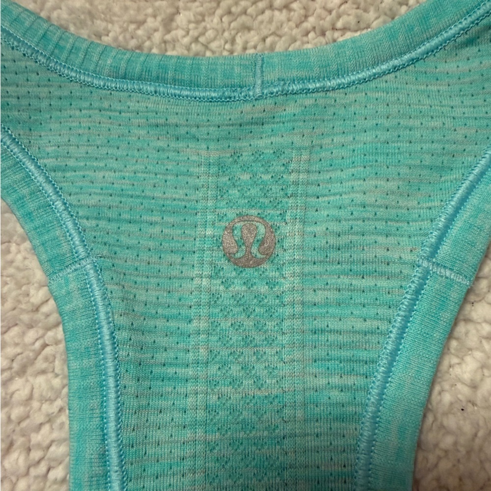 Lululemon Run: Swiftly Tech Racerback Tank Top Aqua Heathered Angel Blue - Picture 7 of 12